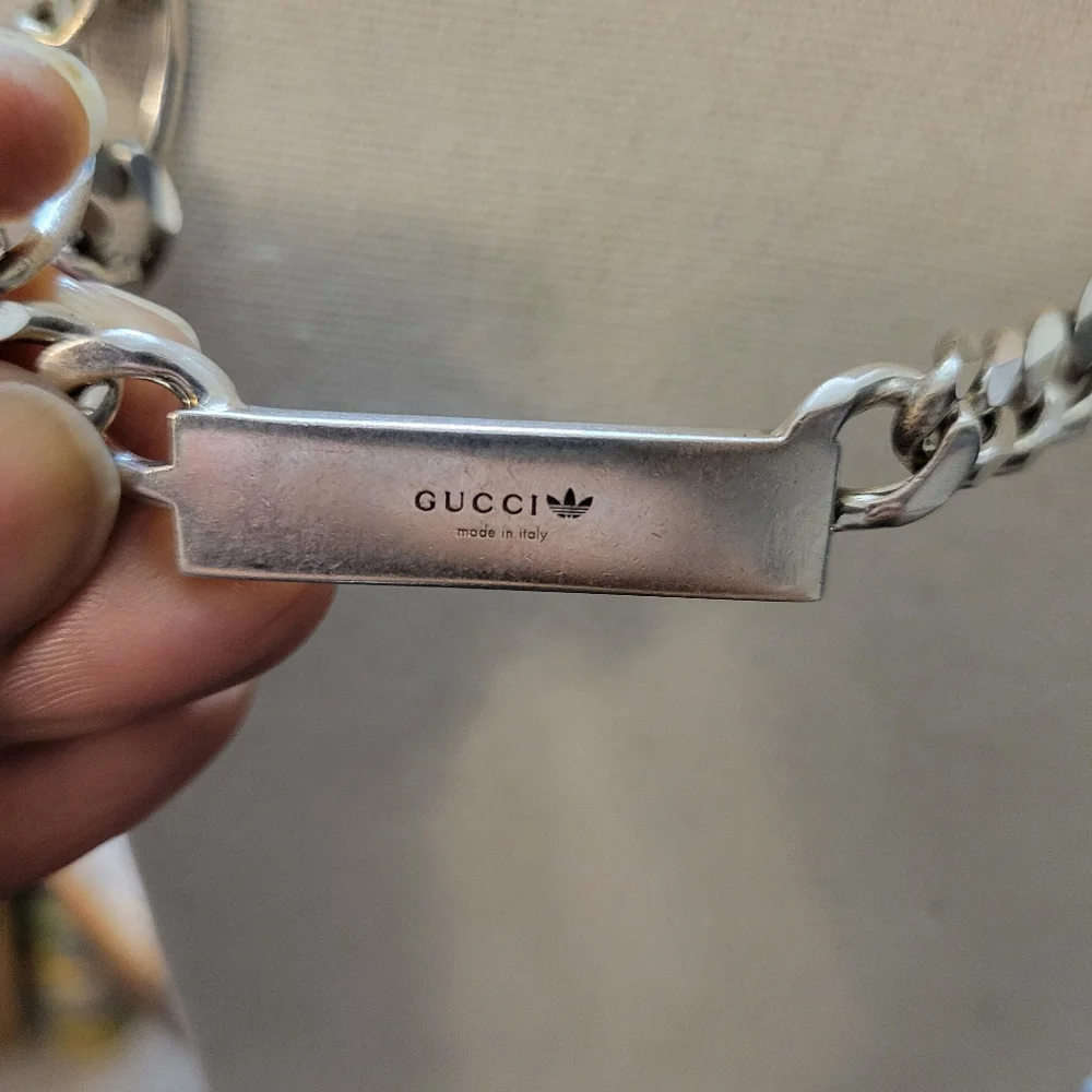 GUCCI + ADIDAS GOURMETTE CHAIN NECKLACE Retail Price $1,295.00